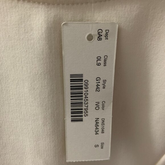 White Pleated Short Sleeve J.Crew Shirt - Picture 5 of 6